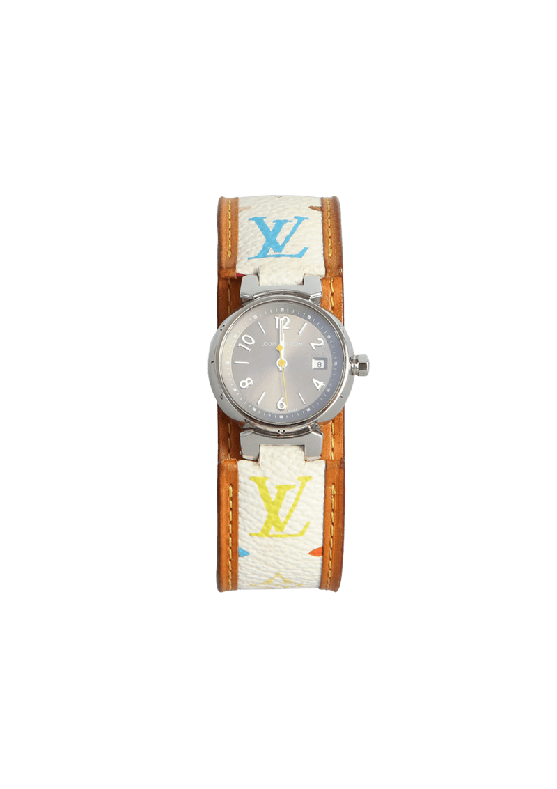 MONOGRAM MULTICOLORE TAMBOUR WATCH 28MM