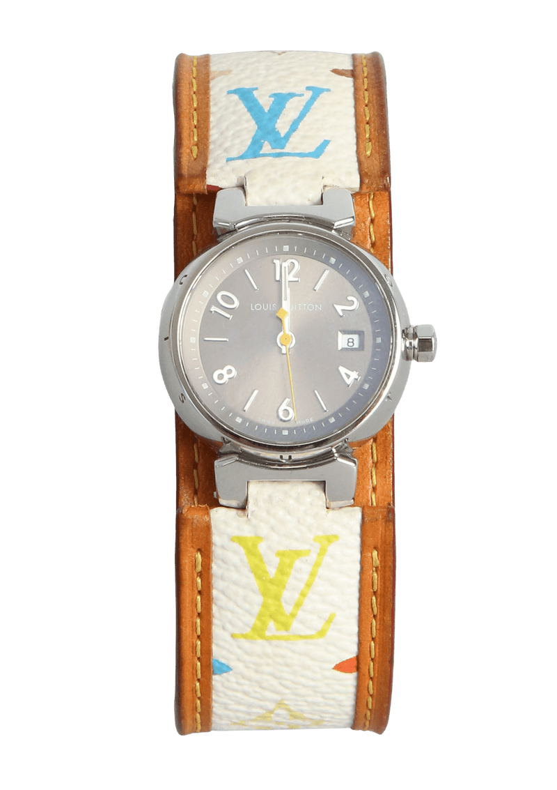 MONOGRAM MULTICOLORE TAMBOUR WATCH 28MM