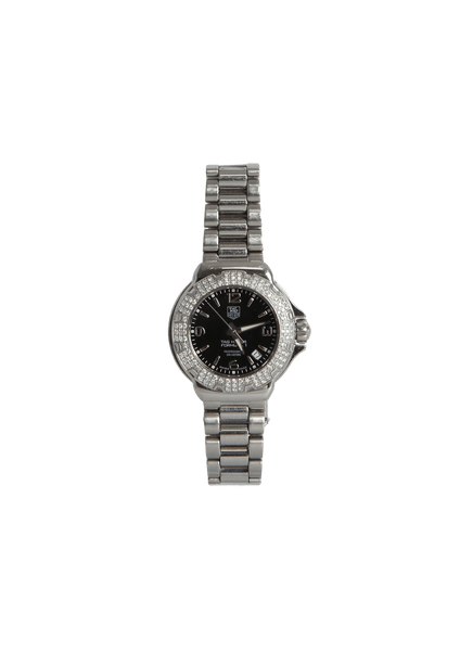 REL GIO TAG HEUER FORMULA LADY 1 DIAMOND 40MM WATCH PRETO ORIGINAL