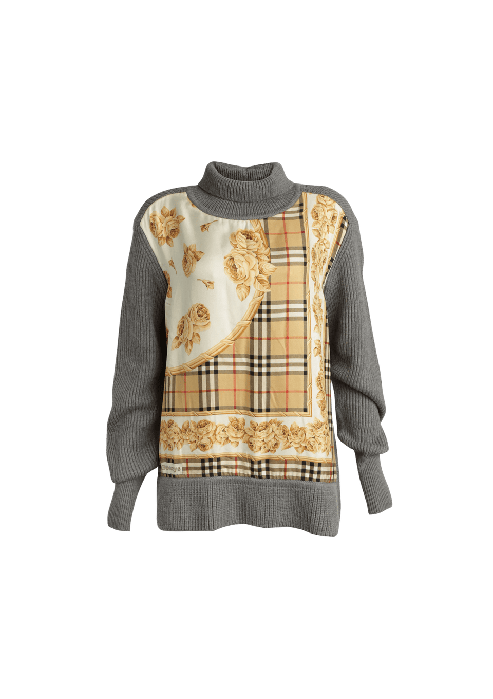 ROUPA BURBERRY PRINTED SWEATER CINZA 40 ORIGINAL – Gringa