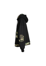 BLACK AND CAMO HOODIE M