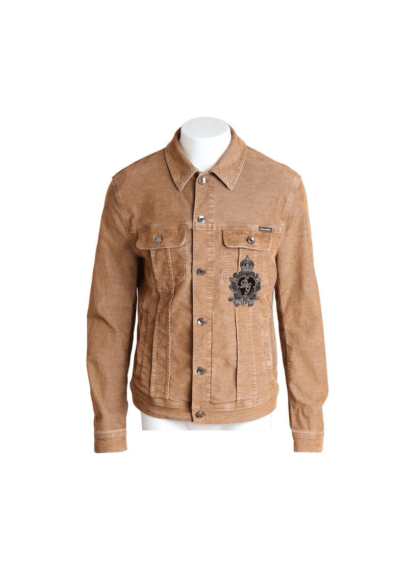 CORDUROY LOGO EMBROIDERED LOGO JACKET 50