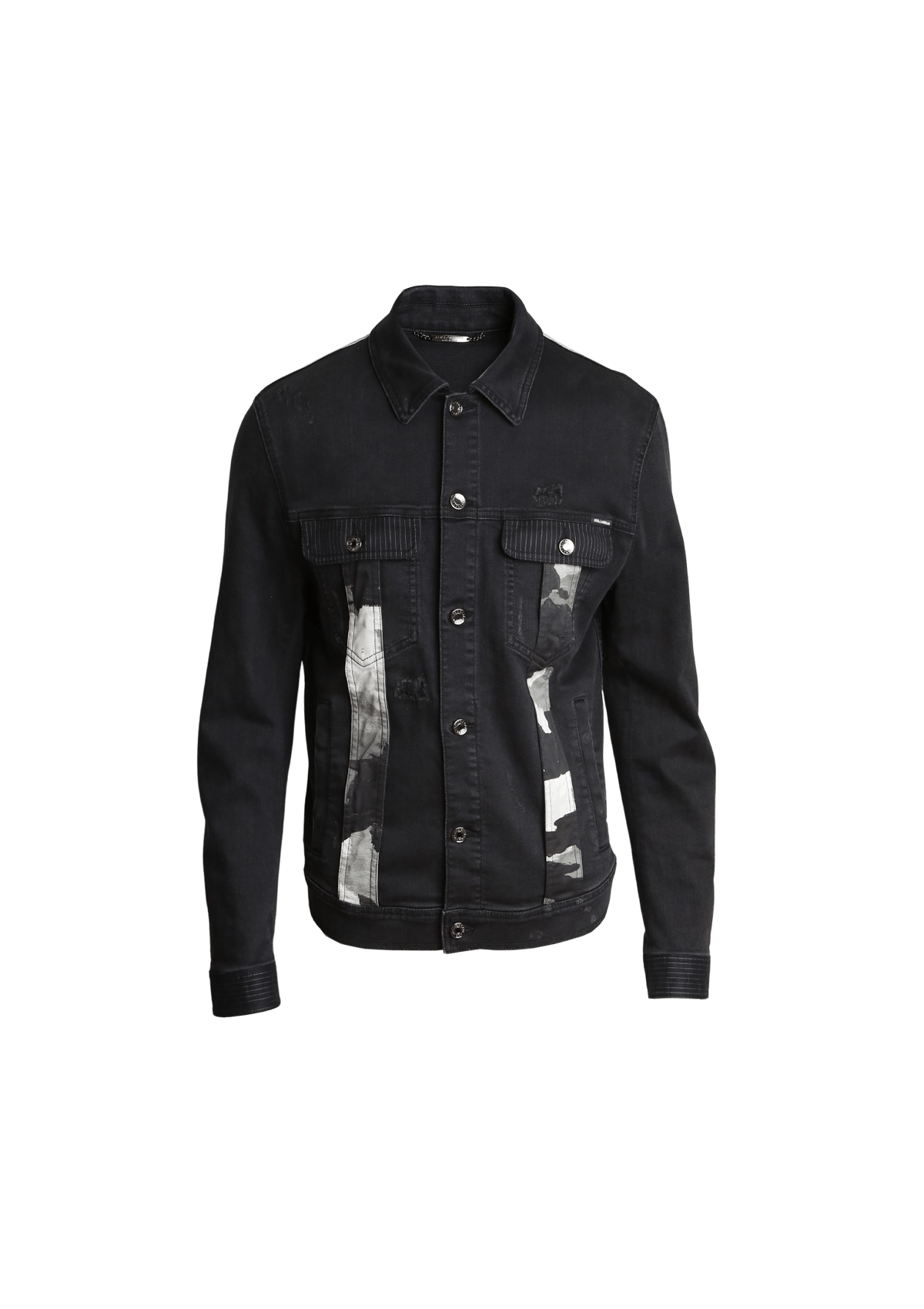 ROUPA DOLCE & GABBANA DISTRESSED DENIM JACKET PRETO 52 ORIGINAL