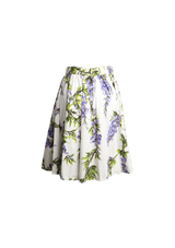 WISTERIA LAVANDER PRINT PLEATED SKIRT 38 38