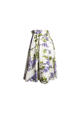 WISTERIA LAVANDER PRINT PLEATED SKIRT 38 38