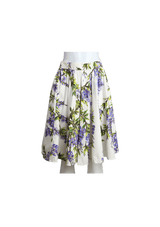 WISTERIA LAVANDER PRINT PLEATED SKIRT 38 38