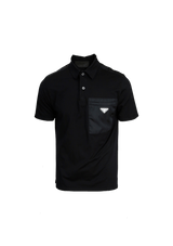 LOGO COTTON AND NYLON POLO SHIRT P P