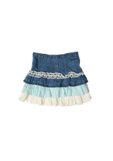 RUFFLE DENIM SKIRT 8Y