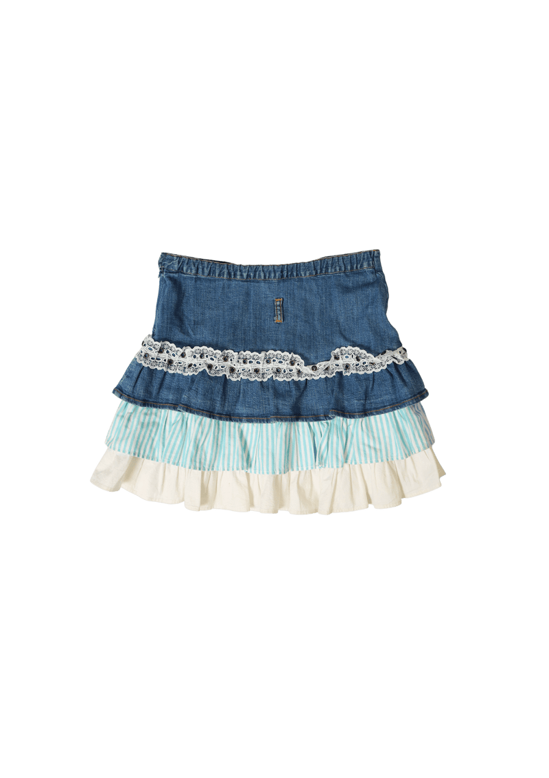 RUFFLE DENIM SKIRT 8Y