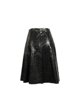 LEATHER MIDI SKIRT 36