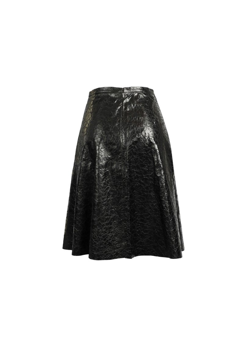 LEATHER MIDI SKIRT 36