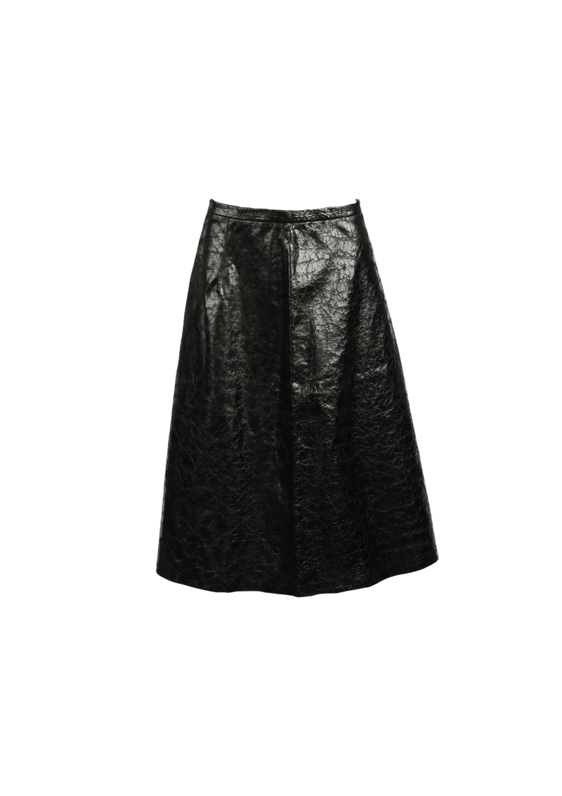 LEATHER MIDI SKIRT 36