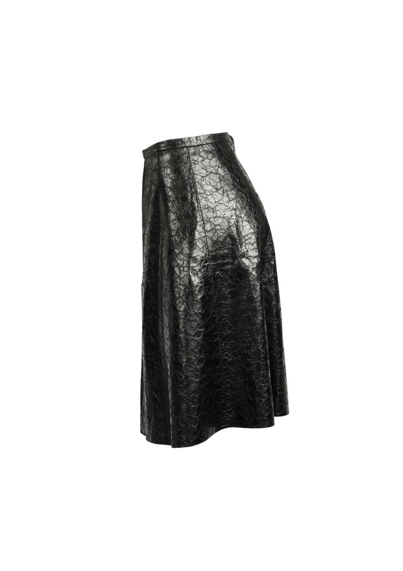 LEATHER MIDI SKIRT 36