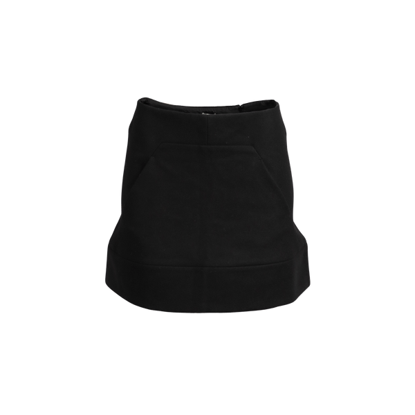 Wool-blend wrap miniskirt in black - Prada