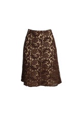 ICONIC FLORAL EMBROIDERED LACE SKIRT 40