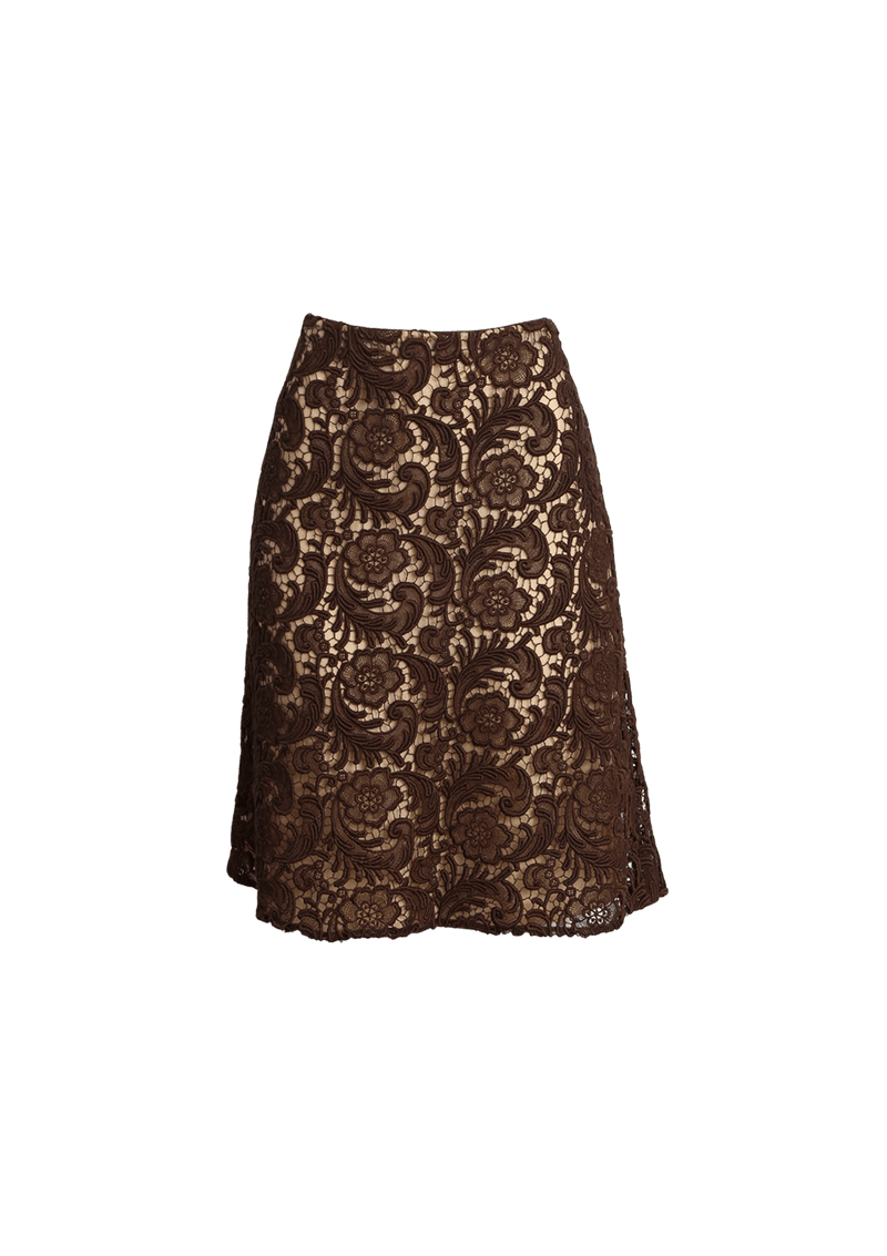 ICONIC FLORAL EMBROIDERED LACE SKIRT 40