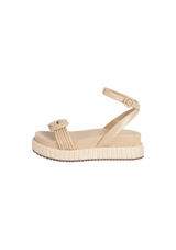 LEATHER ESPADRILLES SANDALS 37