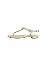 FLOWER T-STRAP FLATS 38