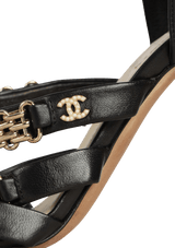 INTERLOCKING CC LOGO SANDALS 38