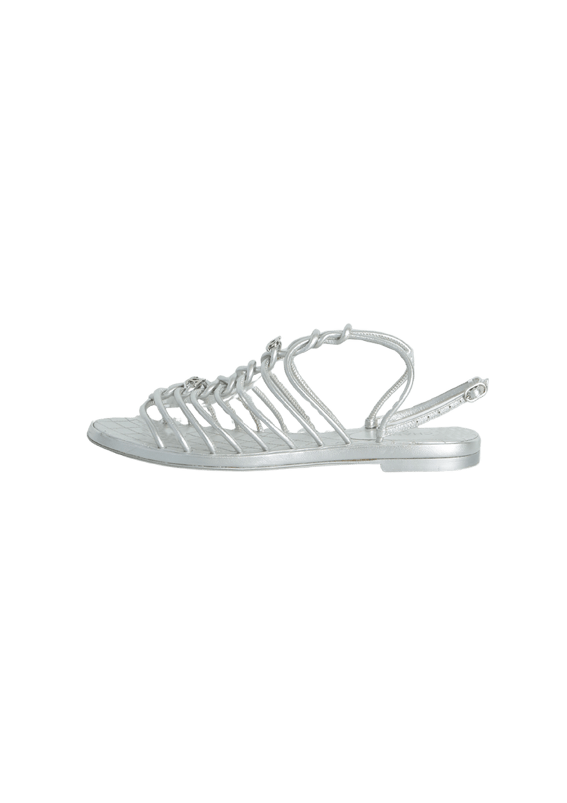 INTERLOCKING CC LOGO SANDALS 38