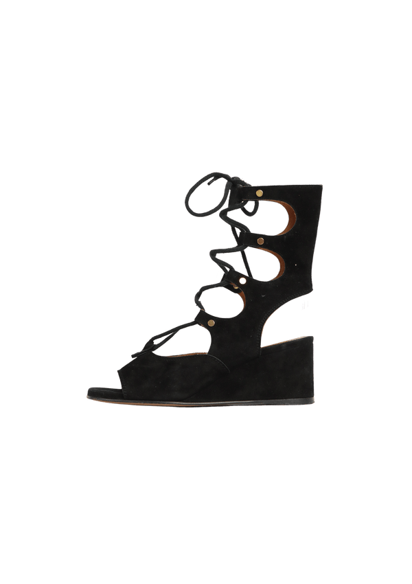 SUEDE GLADIATOR SANDALS 33