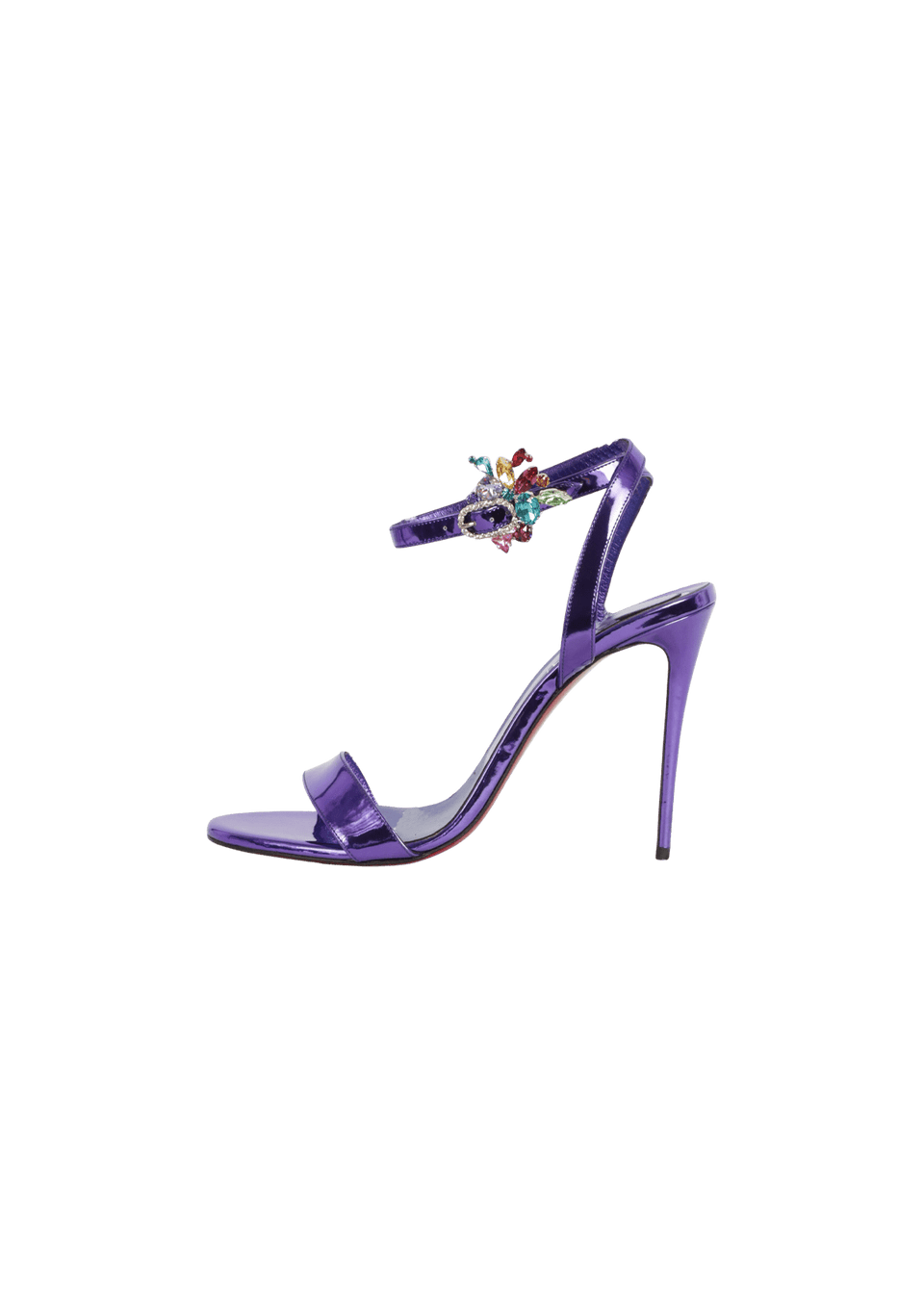 SANDÁLIA CHRISTIAN LOUBOUTIN CRYSTAL EMBELLSIHMENTS SANDALS AZUL