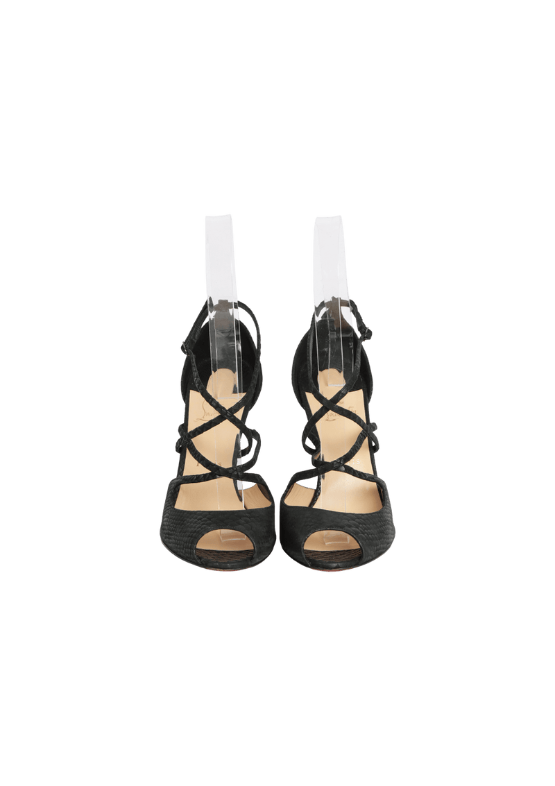 HOLLY NOBUCK PEEP TOE 110 SANDALS 39