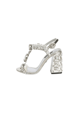 EMBELLISHED CRYSTAL SANDALS 34