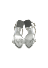 EMBELLISHED CRYSTAL SANDALS 34