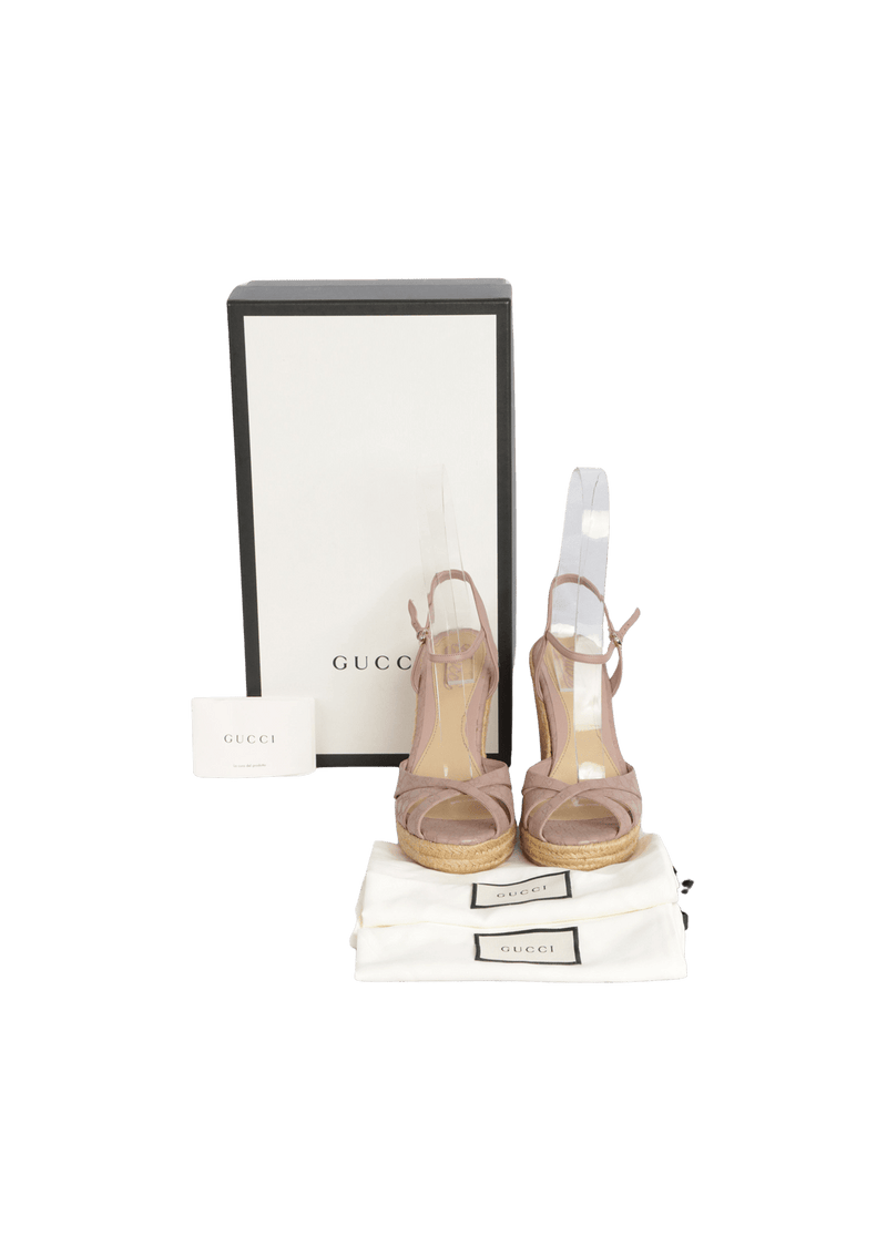 MICROGUCCISSIMA PENELOPE ESPADRILLE SANDALS 38