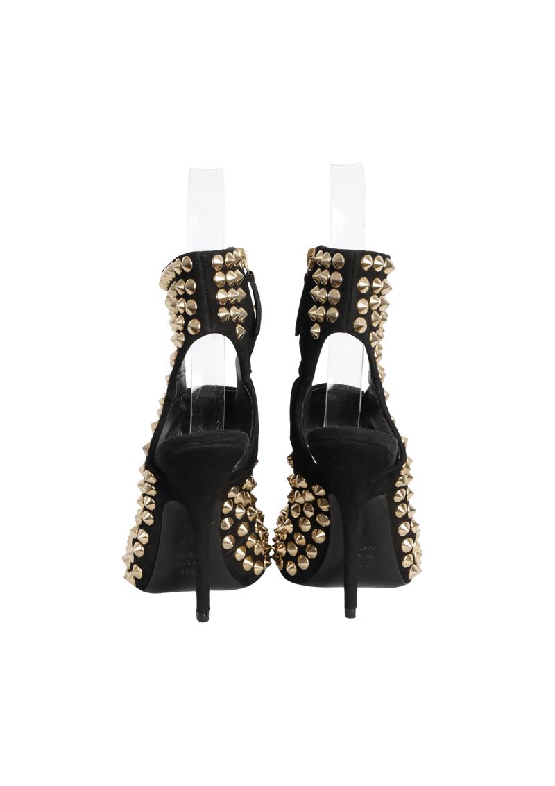 SUEDE STUDDED SANDALS 34.5