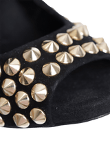 SUEDE STUDDED SANDALS 34.5