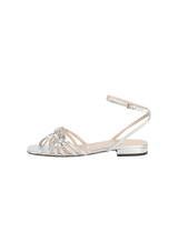 CRYSTAL EMBELLISHMENTS FLAT SANDALS 36.5