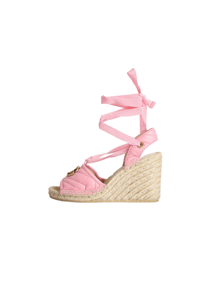 GG MARMONT TIED ESPADRILLE SANDALS 38