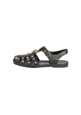 RUBBER BUCKLE STRAP SANDALS 38