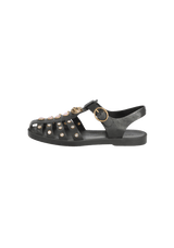 RUBBER BUCKLE STRAP SANDALS 38