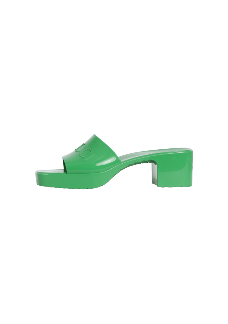 RUBBER SLIDE SANDALS 37