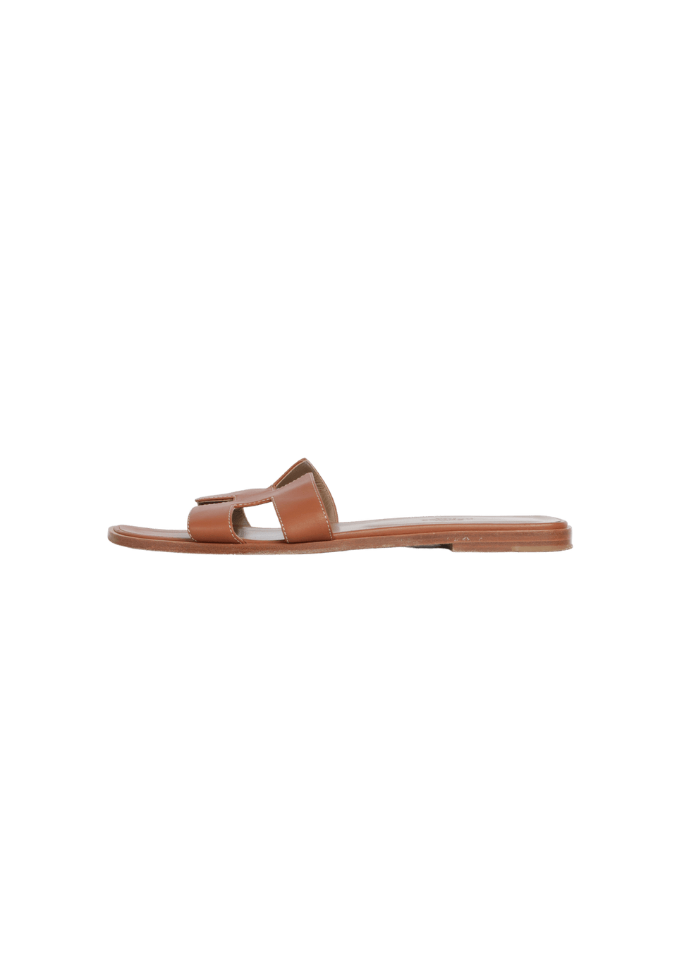 SANDÁLIA HERMÈS ORAN SLIDES 37.5 CARAMELO ORIGINAL – Gringa