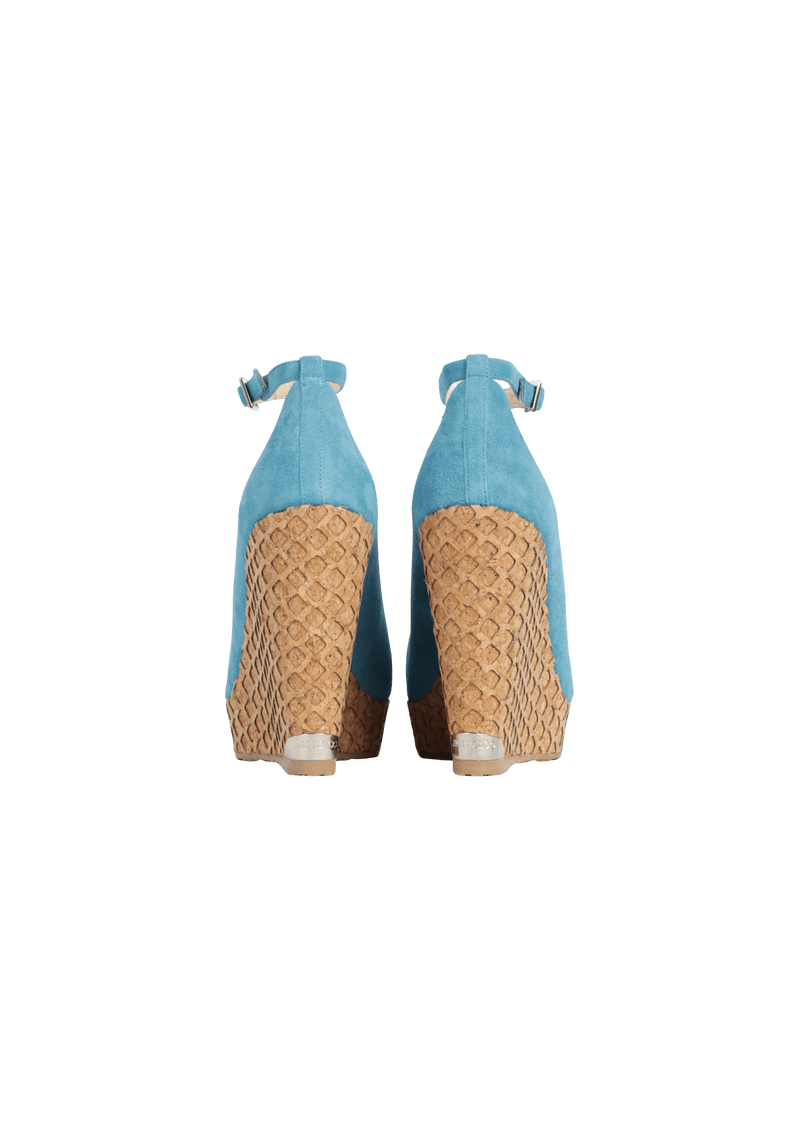 SUEDE PLATFORM SANDALS 37