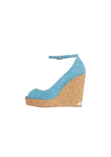 SUEDE PLATFORM SANDALS 37