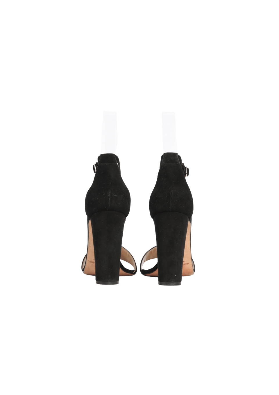 SANDÁLIA MANOLO BLAHNIK SUEDE SANDALS 38.5 PRETO ORIGINAL – Gringa