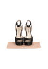 SATIN CRYSTAL SANDALS 37.5