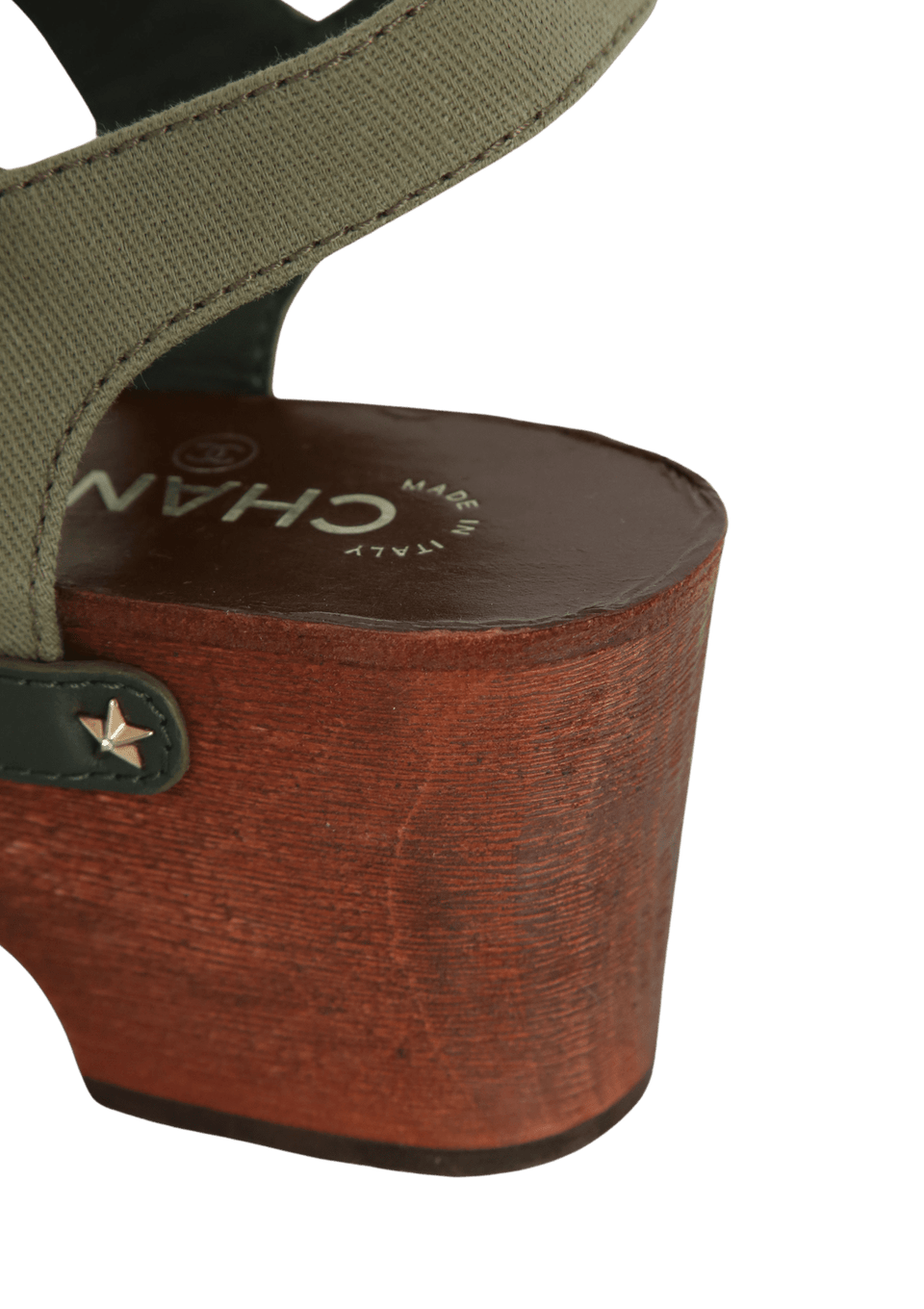 SANDÁLIA PLATAFORMA CHANEL INTERLOCKING CC LOGO SANDALS