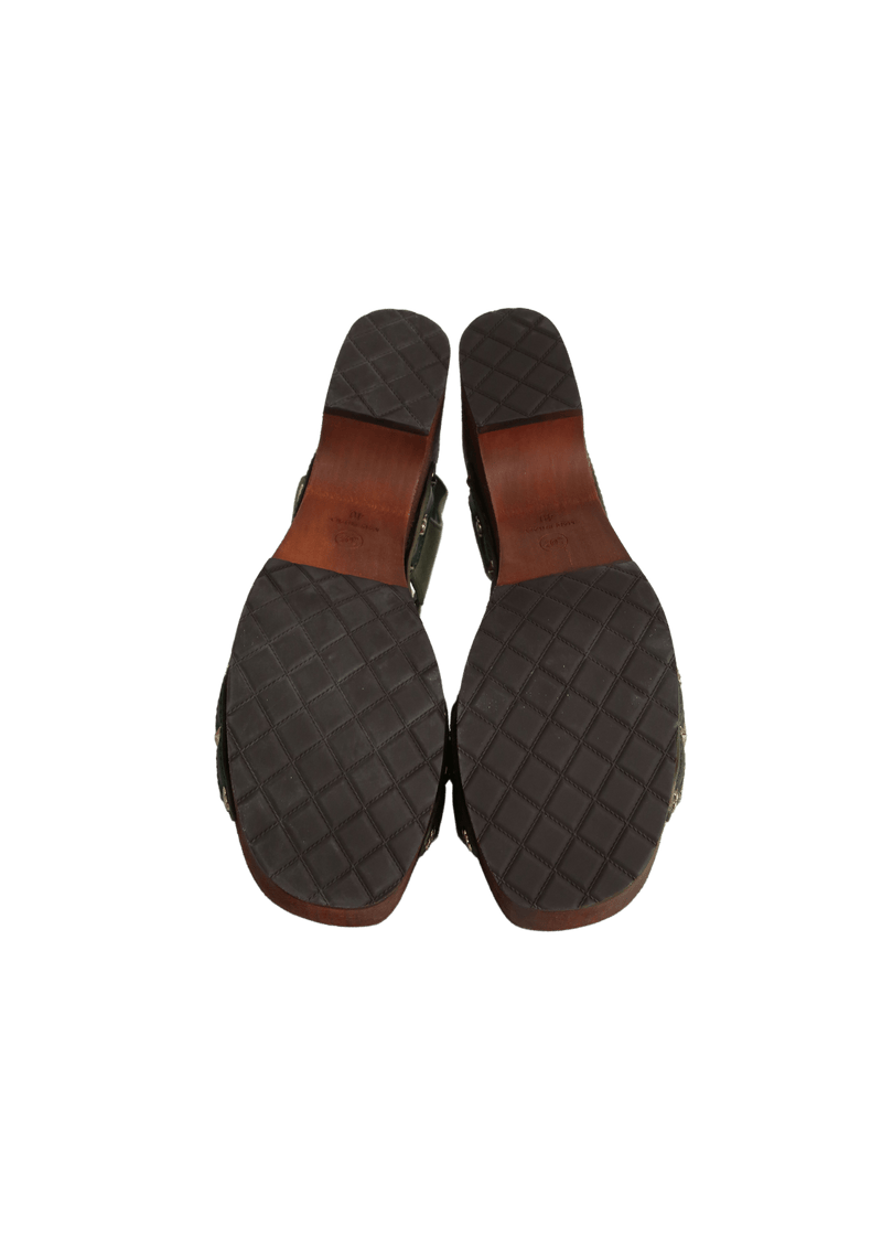 INTERLOCKING CC LOGO SANDALS 38