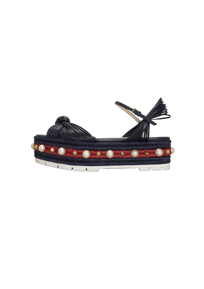 FAUX PEARL ESPADRILLES 37