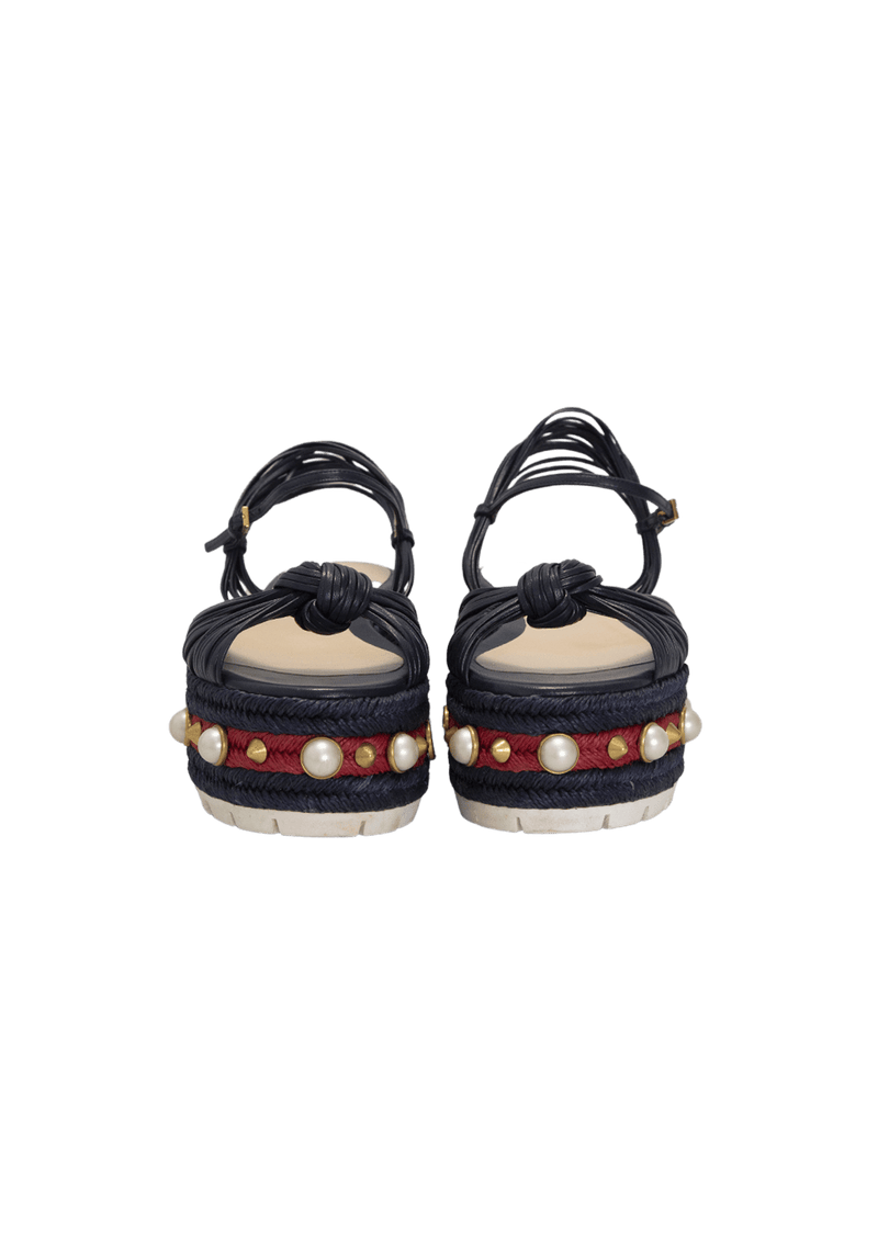 FAUX PEARL ESPADRILLES 37