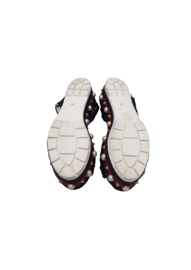 FAUX PEARL ESPADRILLES 37