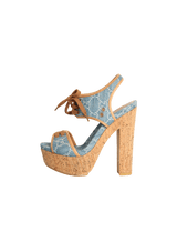 GG DENIM SANDALS 36