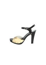 PATENT HORSEBIT SANDALS 36.5