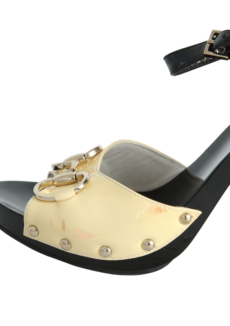 PATENT HORSEBIT SANDALS 36.5